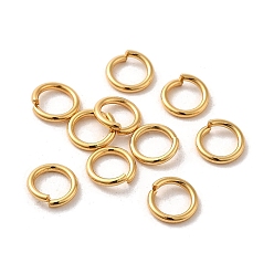 Real 24K Gold Plated 304 Stainless Steel Jump Rings, Open Jump Rings, Real 24k Gold Plated, 8x1.2mm, Inner Diameter: 5.6mm
