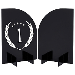 Black Acrylic Display Stands, Detachable, Sailboat-shaped, Black, Finished Product: 13x5x18cm, 3pcs/set