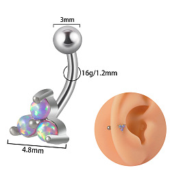 Цветок G23 серьги-гвоздики с изогнутой штангой из титана и фианитом в форме орхидеи, платина, цветок, Длина стержня: 8мм, штифты : 1.2 мм
