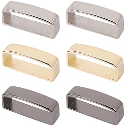 (52) Непрозрачная лаванда 6 шт. 3 стили держатели петель из цинкового сплава, пряжка мужского ремня, прямоугольные, разноцветные, 39~43.5x10.5~11.5x16.5~18.5 мм, 2 шт / стиль