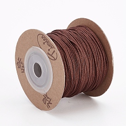 Sienna Nylon Cords, String Threads Cords, Sienna, 1mm, about 54.68~59.05 yards(50~54mm)/roll
