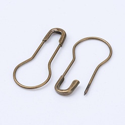 Коричневый Железные калабасные штифты, Маркер вязальной строчки, античная бронза, 22x10x2 мм , штифт: 0.7 мм