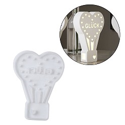 Белый Силиконовые формы, для уф-смолы, изготовление изделий из эпоксидной смолы, сердце, белые, 156x115x6.5 мм