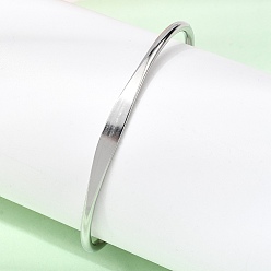 Нержавеющая Сталь Цвет 304 из нержавеющей стали манжеты браслеты, простые браслеты для женщин, без кадмия и без свинца и без никеля, цвет нержавеющей стали, внутренний диаметр: 2-5/8 дюйм(6.52см)xвнутренний диаметр: 2-5/8 дюйм(6.55см), шириной 5.5 мм 