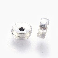 Antique Silver Tibetan Style Alloy Beads, Cadmium Free & Lead Free, Disc, Antique Silver, 5x2mm, Hole: 1mm