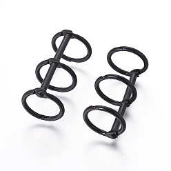 Electrophoresis Black Железные вкладыши для наклеивания листового стекла навесные кольца, электрофорез черный, 42x20 мм, отверстие : 18 мм