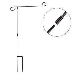 Iron Iron Flag Wall, Flagpole Garden Flag Holder, for Outdoors Courtyard, 45x30x1cm