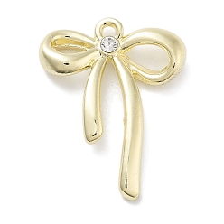 Золотой Стойки подвески обшивки сплава, без свинца, без кадмии и без никеля, бантом прелести, золотые, 26x20x4 мм, отверстие : 1.6 мм