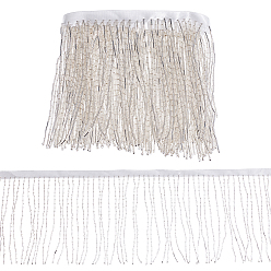 Серебро Стеклянная лента, аксессуары для одежды, серебряные, 4-1/8 дюйм (104 мм)