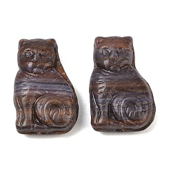 Седло Коричневый Чешские прессованные стеклянные бусины, кошка, седло коричневый, 18x12.5x5.5 мм, отверстие : 1 мм, около 195 шт / упаковка