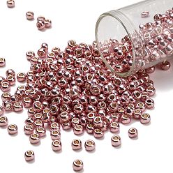 (PF552) PermaFinish Subtle Pink Metallic Тохо 6/0 круглые бусины, японский бисер, (pf 552) Permafinish нежно-розовый металлик, 4 мм, отверстие : 1.5 мм, Около 7570 шт / фунт