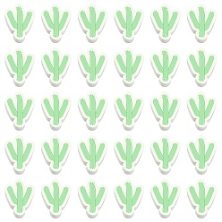 Бледно-Зеленый 100шт. бусины из полимерной глины в форме кактуса, бледно-зеленый, 10.3x8.3x4.6 мм, отверстие : 2 мм, 100 шт / пакет