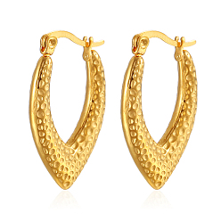 Золотой Серьги из 304 нержавеющей стали, слеза, золотые, 29x19 мм