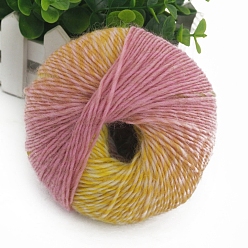 Разноцветный Шерстяная нить градиентного цвета, секционная окрашенная исландская шерстяная нить, мягкий и теплый, для шали-шарфа ручной вязки, красочный, 2 мм
