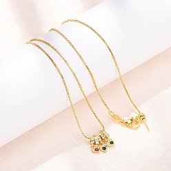 Сердце Латунный подвес с разноцветными кубическими цирконами, регулируемые подвески-слайдеры, реальный 18 k позолоченный, стойки покрытие, долговечный, без кадмия и без свинца, сердце, 19.17 дюйм (48.7 см)