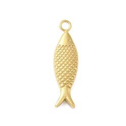 Золотой 304 подвески из нержавеющей стали, очарование рыбы, золотые, 21.5x6x3 мм, отверстие : 1.8 мм