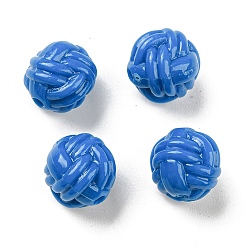 Королевский синий Непрозрачные акриловые бусины, шерстяной шарик, королевский синий, 11 мм, отверстие : 1.8 мм, 770 шт / 500 г