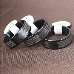 Черный Палец кольца из нержавеющей стали, Кольцевая форма, чёрные, внутренний диаметр: 20 мм