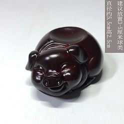 Черный Украшения для демонстрации свиней из смолы, подарок по фен-шуй для украшения рабочего стола в домашнем офисе, чёрные, 50x25 мм