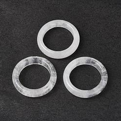 Хрусталь Кольцо из натурального кристалла кварца, украшения из драгоценных камней для женщин, размер США 9 (18.9 мм)