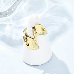 Другие 304 палец кольца из нержавеющей стали, ионное покрытие (ip), реальный 18 k позолоченный, внутренний диаметр: 17 мм, Поверхность: 25.5x23 мм