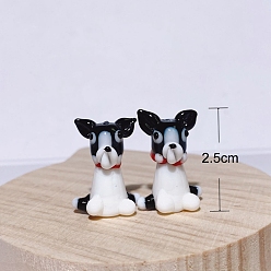 Белый Lampwork бисер, собака, белые, 25 мм, отверстие : 2 мм