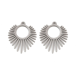 Нержавеющая Сталь Цвет 201 подвески из нержавеющей стали, лазерная резка, кольцо прелести, цвет нержавеющей стали, 18x15x1 мм, отверстие : 1.2 мм