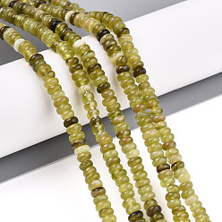 Другие Нефриты Нити натуральных нефритовых бусин гетянь, рондель, 4~4.5x2~2.5 мм, отверстие : 0.7 мм, около 151~152 шт / нитка, 15.16~15.35'' (38.5~39 см)