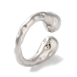 Платина Стойки с покрытием латунные кольца манжеты, долговечное покрытие для женщин, без свинца и без кадмия, платина, размер США 6 3/4 (17.1 мм)