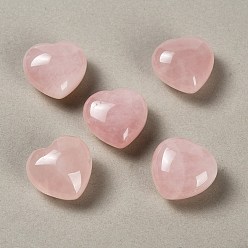 Rose Quartz Natural Rose Quartz Heart Love Stone, Healing Pocket Palm Stone for Reiki Balancing, 19~21x20~21x11~12mm