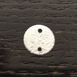 Real Platinum Plated Brass Links, Flat Round, Nickel Free, Real Platinum Plated, 8x0.5mm, Hole: 1mm