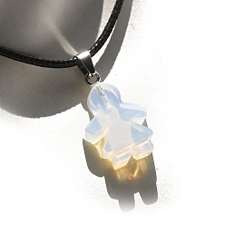 Опал Opalite подвески, очарование девушки, платина, 20x16x5 мм