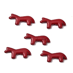 Красный Синтетические бирюзовые бусины, лошадь, окрашенные, красные, 12.5~13x28.5~29x4~4.5 мм, отверстие : 1.2 мм