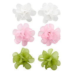 (52) Непрозрачная лаванда 3 пары 3 акриловые серьги-гвоздики с цветочным рисунком, разноцветные, 27 мм, 1 пара / цвет