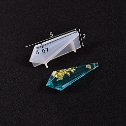 Белый Силиконовые формы, формы для литья смолы, для уф-смолы, изготовление ювелирных изделий из эпоксидной смолы, пуля, белые, 50x18 мм, Внутренние размеры: 5x40 mm