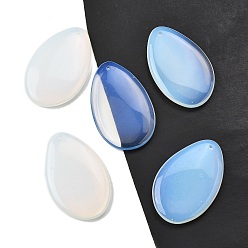 Опал Opalite большие подвески, слезинки, 53~55x33~35x6~7.5 мм, отверстие : 1~1.6 мм