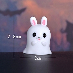 Кролик Хэллоуин скульптура из смолы украшения дисплея, для домашнего офисного стола, кролик, 28x20 мм