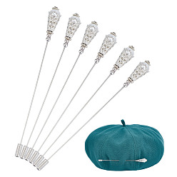 Платина 6шт. латунные броши, с имитацией ракушки из АБС-пластика, платина, 140 мм