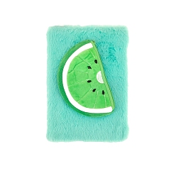 Kiwi Fruit Прямоугольник с фруктами плюшевый блокнот, с бумагой внутри, дневник для школьных канцелярских принадлежностей, киви, 210x140 мм