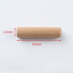 Античный Белый Деревянные рифленые штифты Schima, старинный белый, 50x12 мм