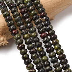 Кровь драконов Бисер натуральный дракон крови пряди, рондель, 6.5~7x4~4.5 мм, отверстие : 0.8 мм, около 89 шт / нитка, 15.35'' (39 см)