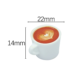Шоколадный Миниатюрные украшения для кофейных чашек из смолы, аксессуары для домашнего кукольного домика с микро-ландшафтом, притворяясь опорными украшениями, цвет шоколада, 14x22 мм