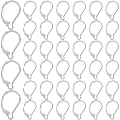 Нержавеющая Сталь Цвет 304 из нержавеющей стали выводы Leverback серьги, цвет нержавеющей стали, 16.5x10x2 мм, штифты : 1 мм, 120 шт / коробка