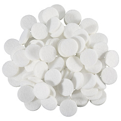 Белый 96шт. волокнистые парфюмерные подушечки, Салфетки, плоско-круглые, белые, 17.5x2.5 мм