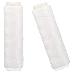 Белый 2 рулоны нейлоновой проволоки, леска, для стеклянных бисеринок, белые, 0.1 мм, около 218.72 ярдов (200 м) / рулон