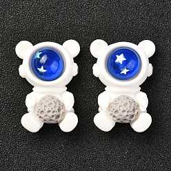 White Plastic Cabochons, for Mobile Phone Decoration, Astronaut, White, 30x20.5x11mm, about 98~102pcs/bag