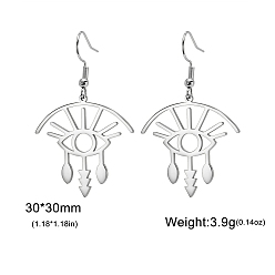 Нержавеющая Сталь Цвет Не тускнеет 304 нержавеющая сталь подвеска еда, глаз, для женщин, цвет нержавеющей стали, 30x30 мм