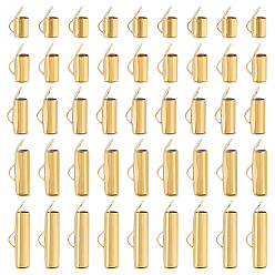 Золотой 60 шт. 5 размер 304 нержавеющая сталь слайдер на конце зажима трубки, торцевые крышки слайдера, золотые, 6x6~16x4 мм, отверстие : 3x1.5 мм, внутренний диаметр: 3 мм, 12шт / размер