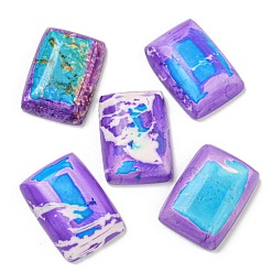 Medium Purple Synthetic Imperial Jasper Cabochons, Dyed, Rectangle, Medium Purple, 24.5~25x17.5~18x6.5~7mm