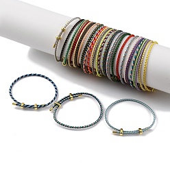 (52) Непрозрачная лаванда Регулируемые браслеты из полиэфирного шнура, долговечный, разноцветные, внутренний диаметр: 2-5/8~3-1/8 дюйм (6.7~7.8 см)